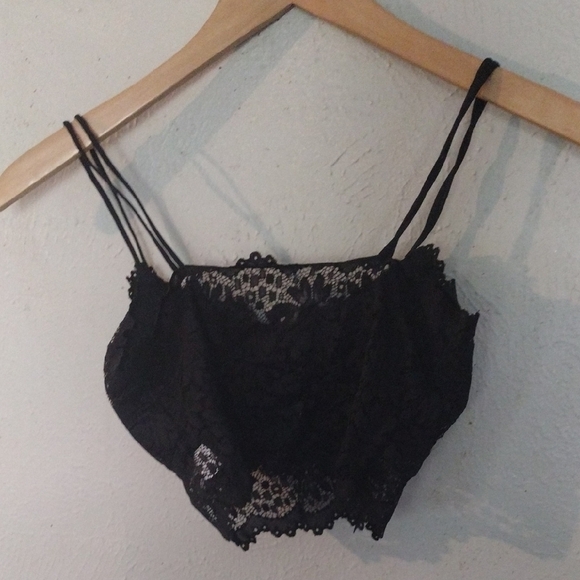 Black Lace Bralette Size S-M - Picture 2 of 4